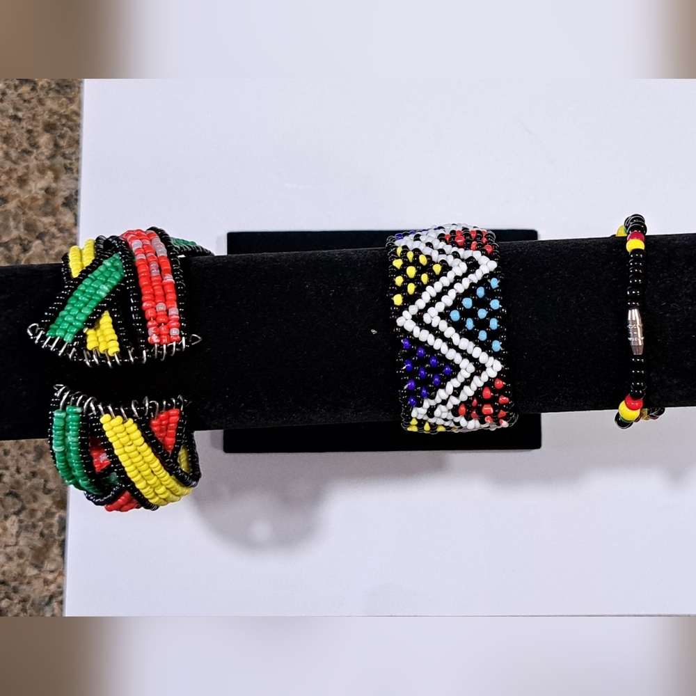 “Roots Rhythm” Afro Bead Bracelet Set. Heritage. Vibration. Identity.